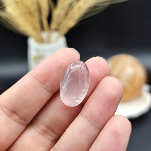 نگین رزکوارتز تراش دامله اصل معدنی کد 9249